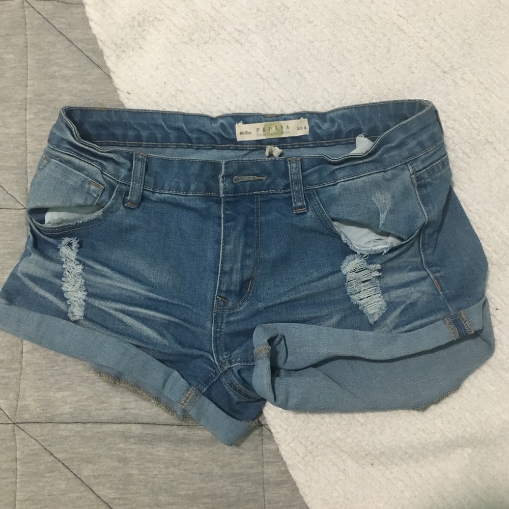 Papaya Denim Shorts